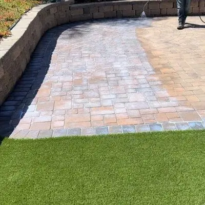 pavers with haze